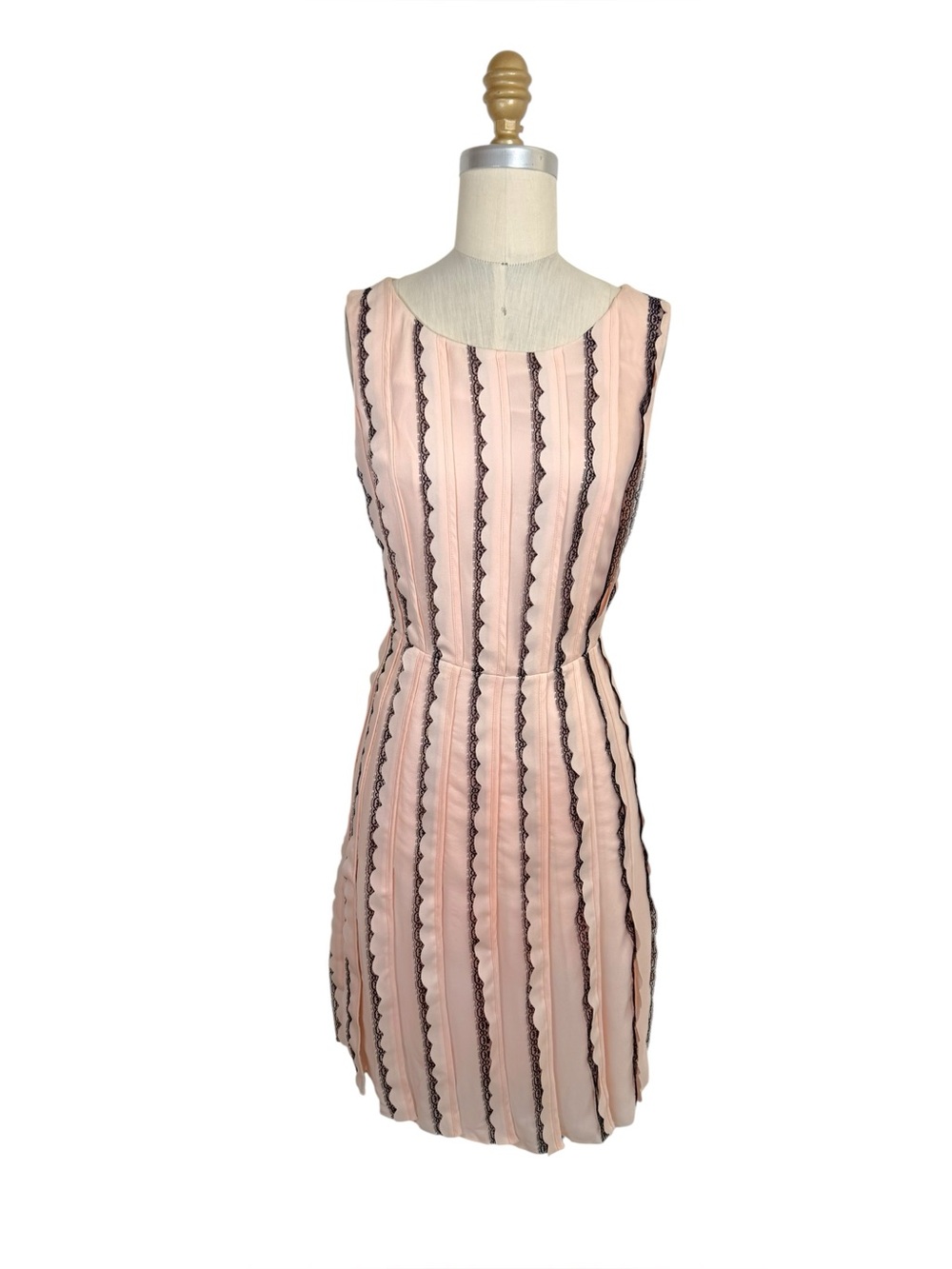Oscar de la Renta Resort 2014 Blush Lace Cocktail Dress US 0